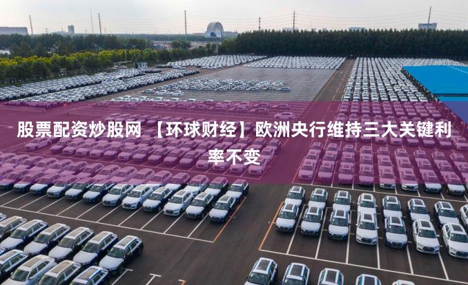 股票配资炒股网 【环球财经】欧洲央行维持三大关键利率不变