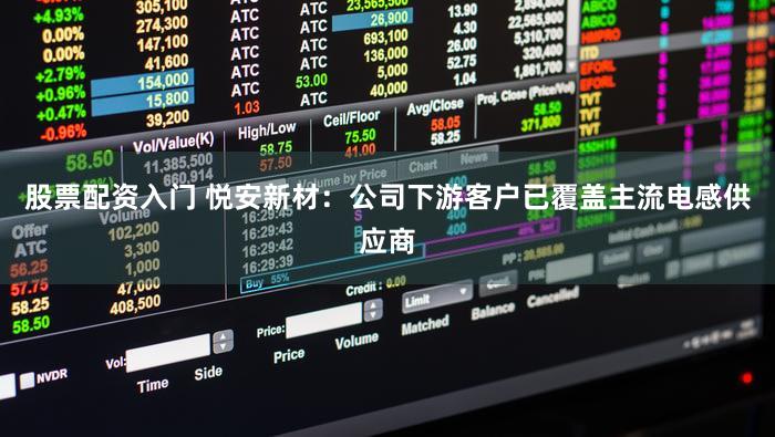 股票配资入门 悦安新材:公司下游客户已覆盖主流电感供应商