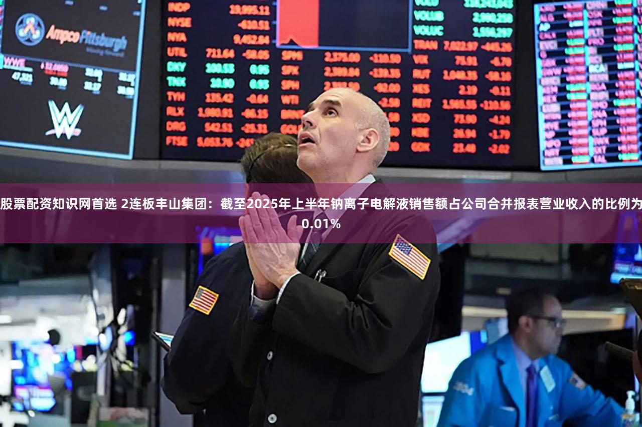 股票配资知识网首选 2连板丰山集团：截至2025年上半年钠离子电解液销售额占公司合并报表营业收入的比例为0.01%