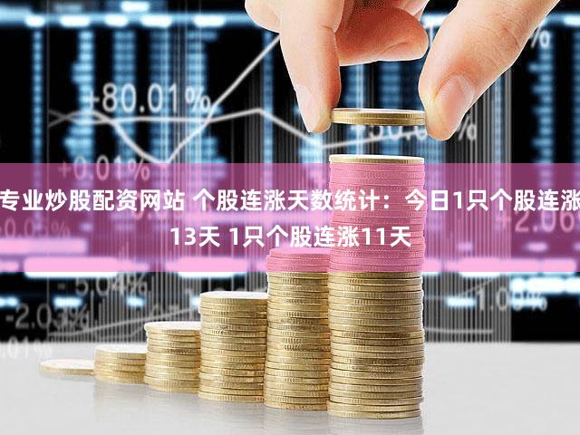 专业炒股配资网站 个股连涨天数统计：今日1只个股连涨13天 1只个股连涨11天