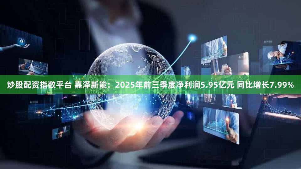炒股配资指数平台 嘉泽新能：2025年前三季度净利润5.95亿元 同比增长7.99%
