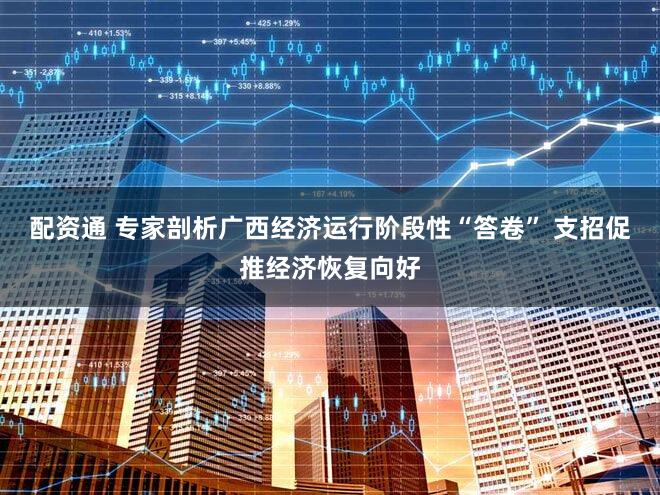 配资通 专家剖析广西经济运行阶段性“答卷” 支招促推经济恢复向好