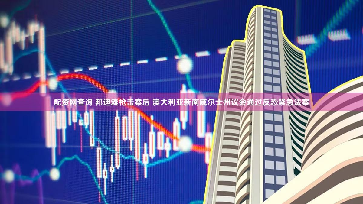 配资网查询 邦迪滩枪击案后 澳大利亚新南威尔士州议会通过反恐紧急法案