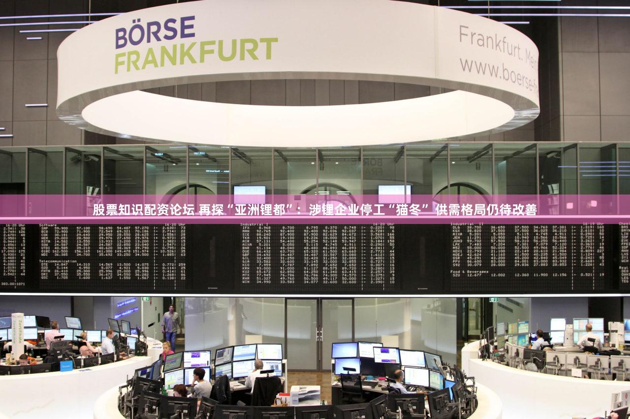 股票知识配资论坛 再探“亚洲锂都”:涉锂企业停工“猫冬” 供需格局仍待改善