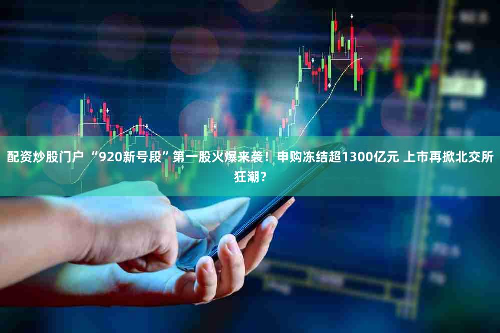 配资炒股门户 “920新号段”第一股火爆来袭！申购冻结超1300亿元 上市再掀北交所狂潮？