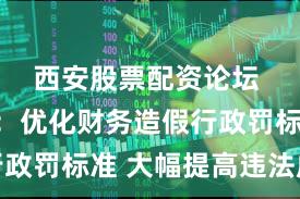 西安股票配资论坛 六部门：优化财务造假行政罚标准 大幅提高违法成本